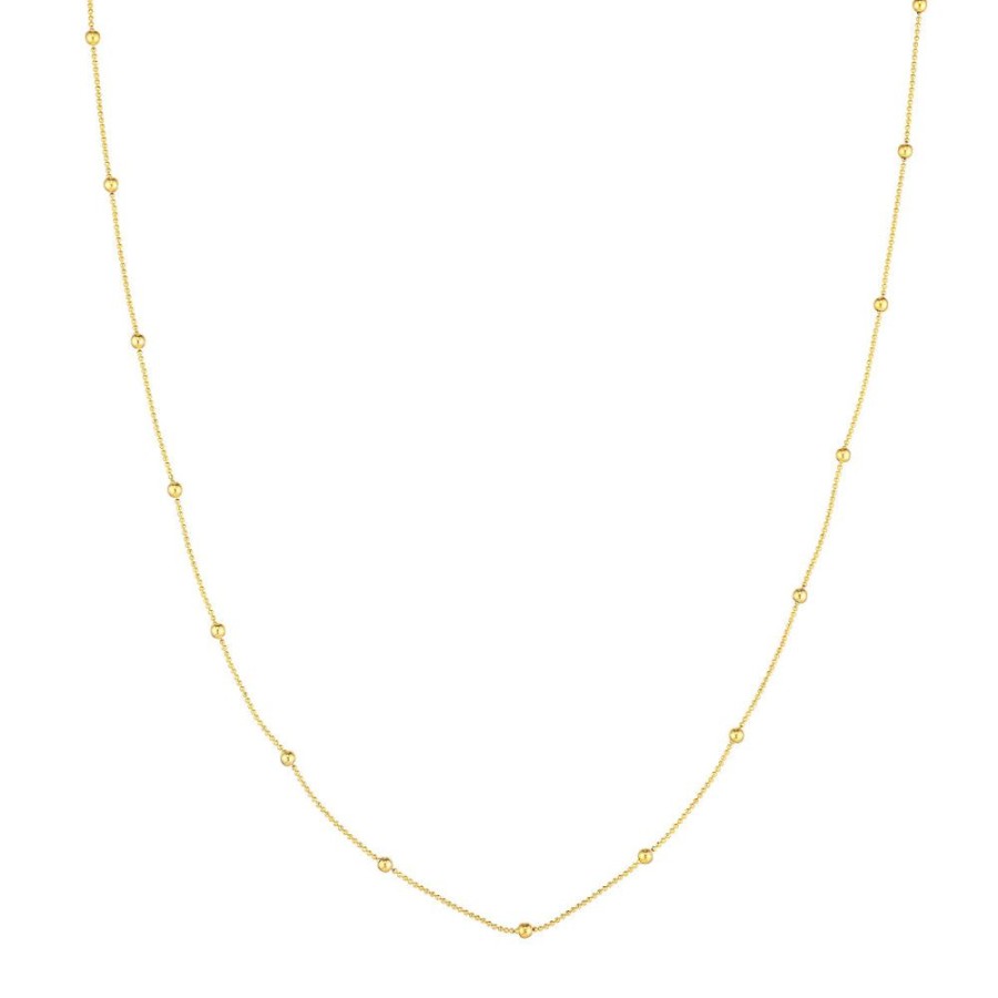 Jewelry Smyth Jewelers | 14K Gold Beaded Station Necklace, 17"