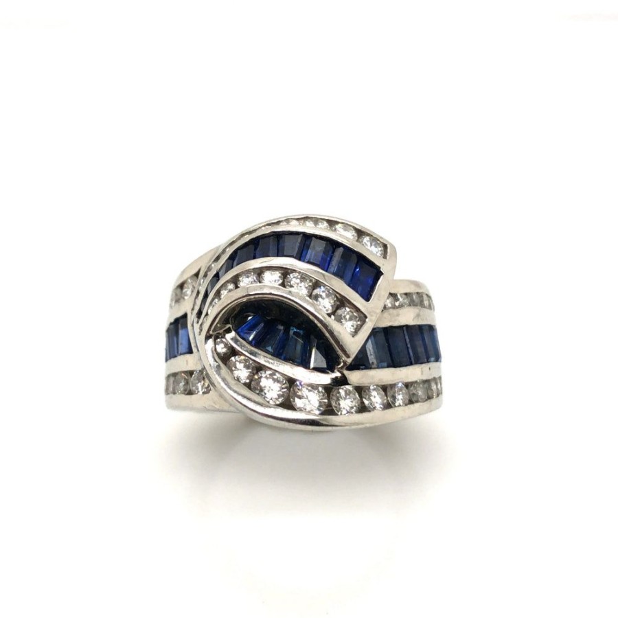 Jewelry Smyth Jewelers | Estate C.Krypell Platinum Sapphire Diamond Ring