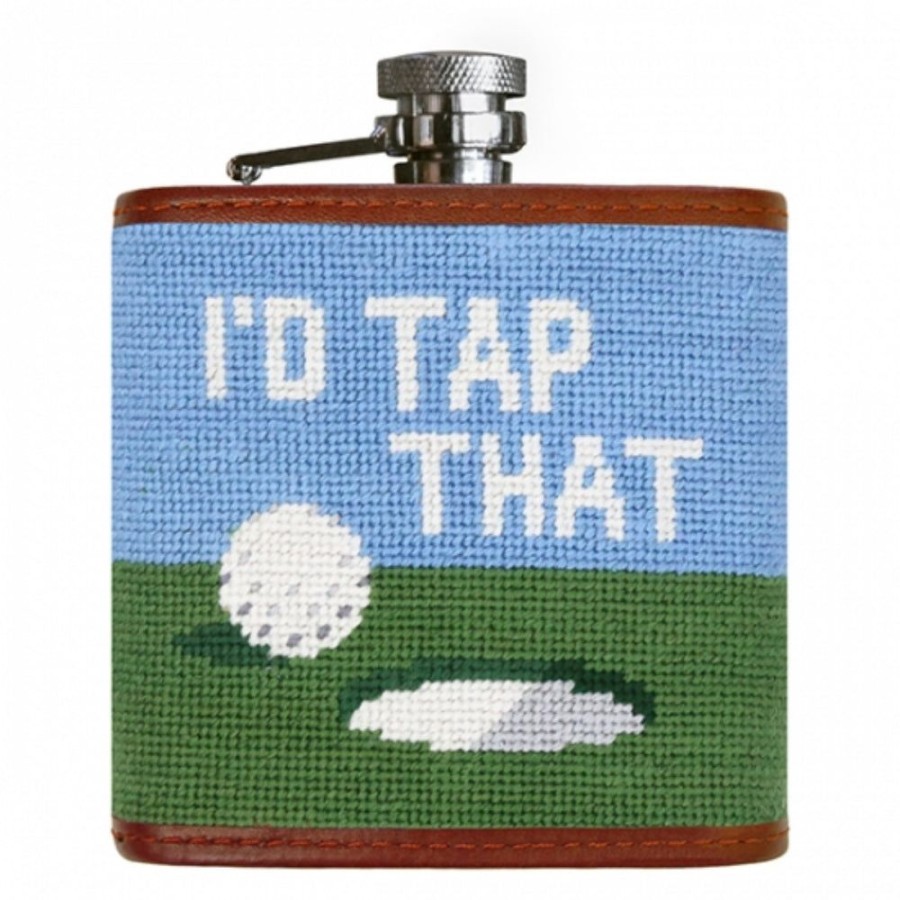 Gifts Smathers u0026 Branson | Smathers & Branson I'D Tap That Needlepoint Flask