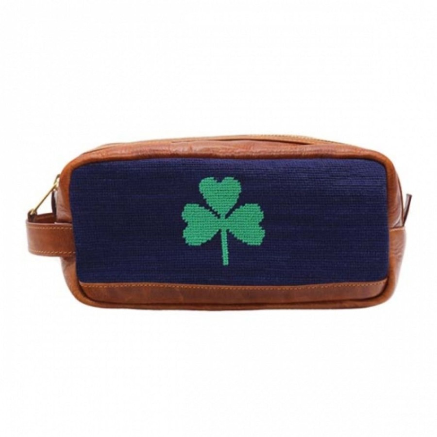 Gifts Smathers u0026 Branson | Smathers & Branson Shamrock Needlepoint Toiletry Bag