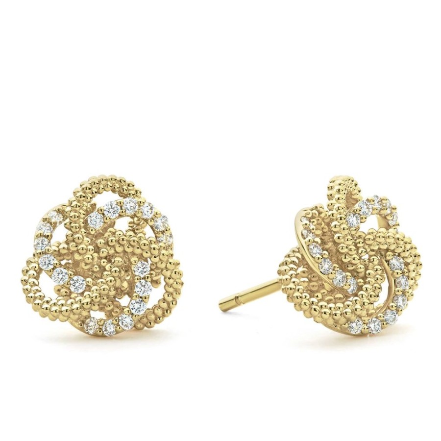 Jewelry Lagos | Lagos 18K Gold Love Knot Diamond Earrings