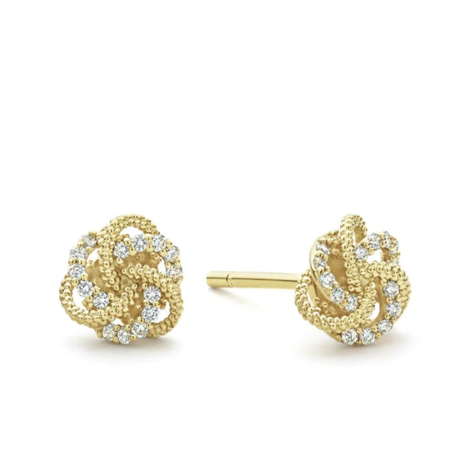 Jewelry Lagos | Lagos 18K Gold Love Knot Diamond Earrings