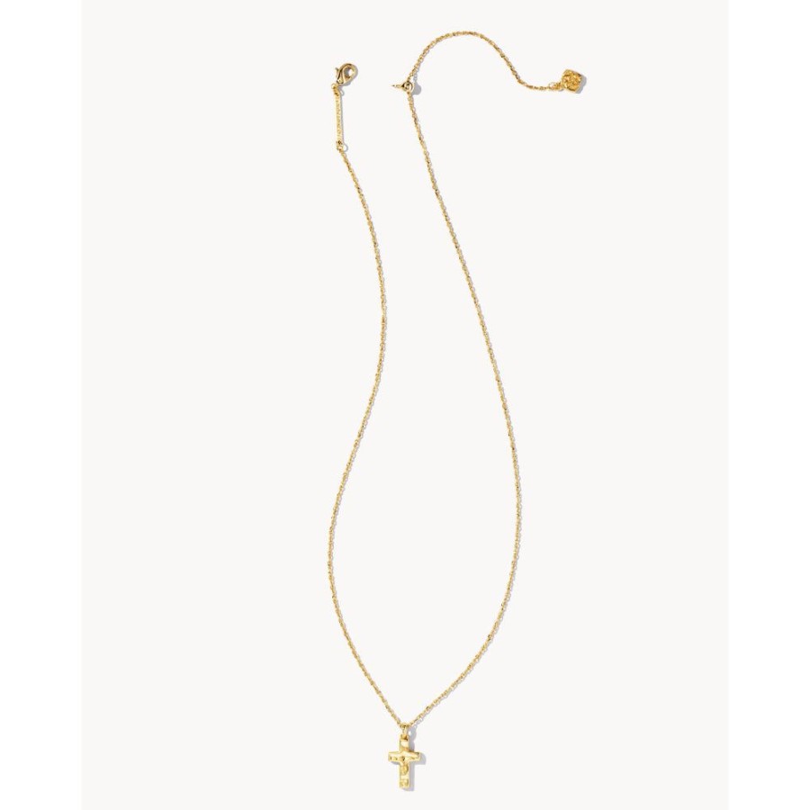 Jewelry Kendra Scott | Kendra Scott Cross Pendant Necklace In Gold