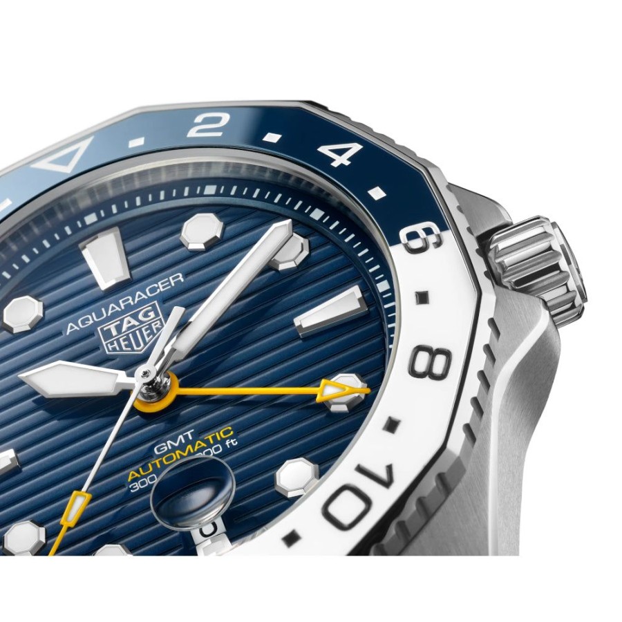 Timepieces TAG Heuer | Tag Heuer Aquaracer Professional 300 Gmt 43Mm Steel/Blue Rubber