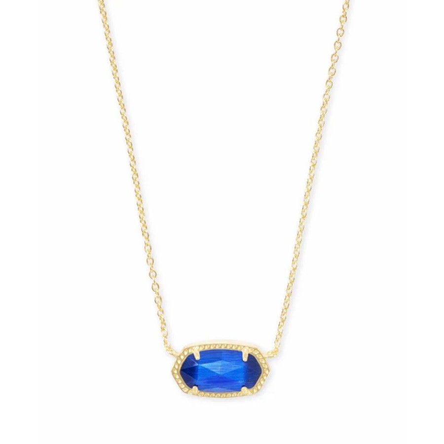 Jewelry Kendra Scott | Kendra Scott Elisa Pendant Necklace In Cobalt Cat'S Eye