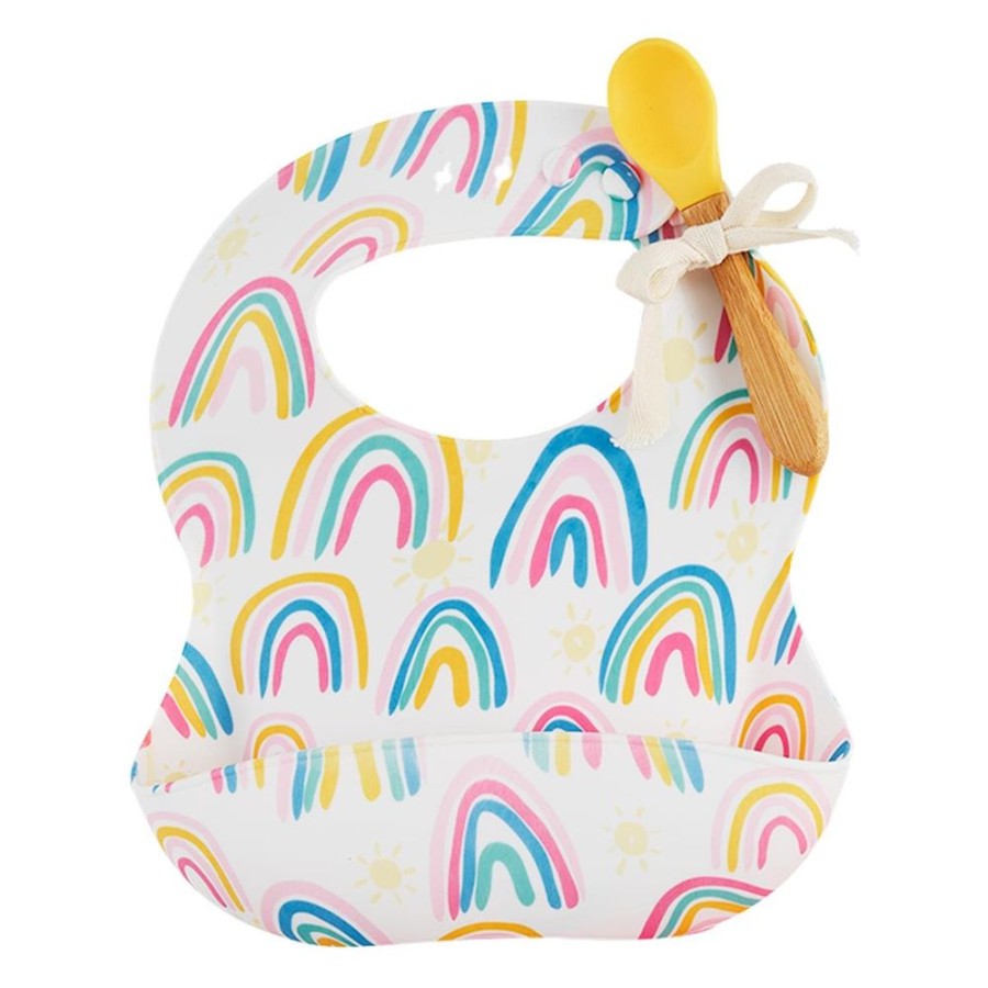 Gifts Mud Pie | Mud Pie Baby Bib And Spoon