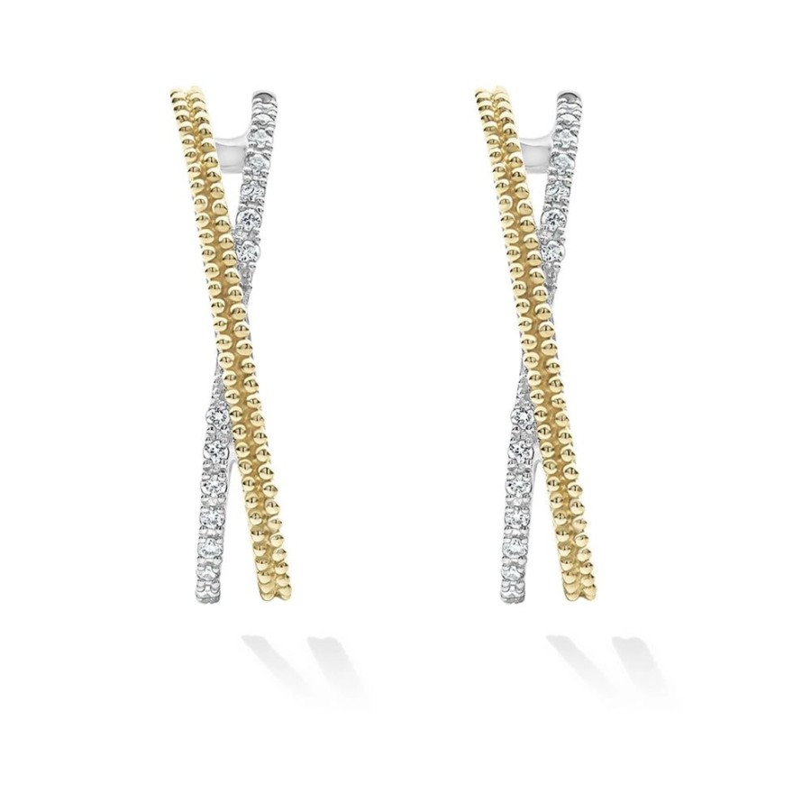 Jewelry Lagos | Lagos Caviar Lux Diamond Hoop Earrings