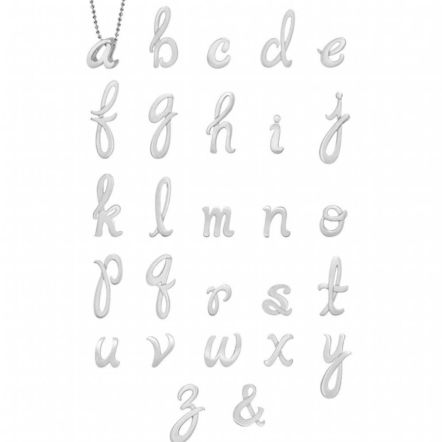 Jewelry Alex Woo | Alex Woo Little Autograph Pendant In Sterling Silver