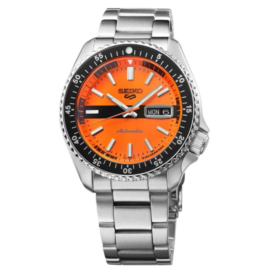 Gifts Seiko | Seiko 5 Sports 42Mm Automatic, Orange Dial Srpk11