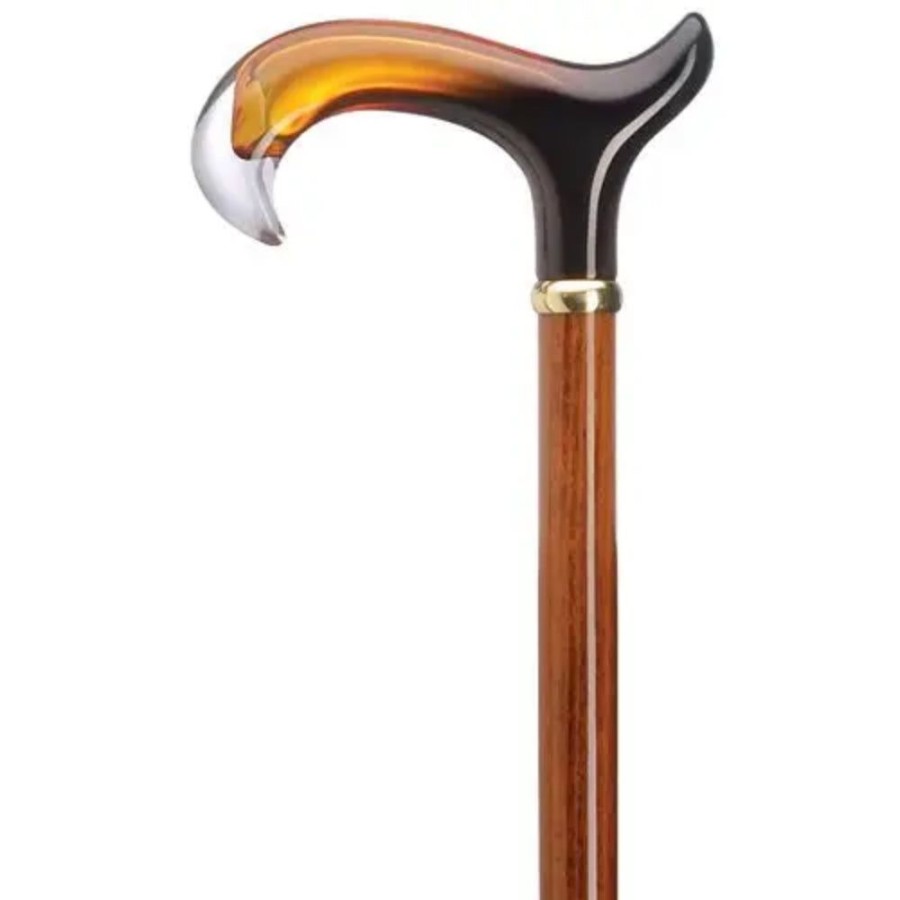 Gifts Harvy Canes | Amber Acrylic Derby Cane