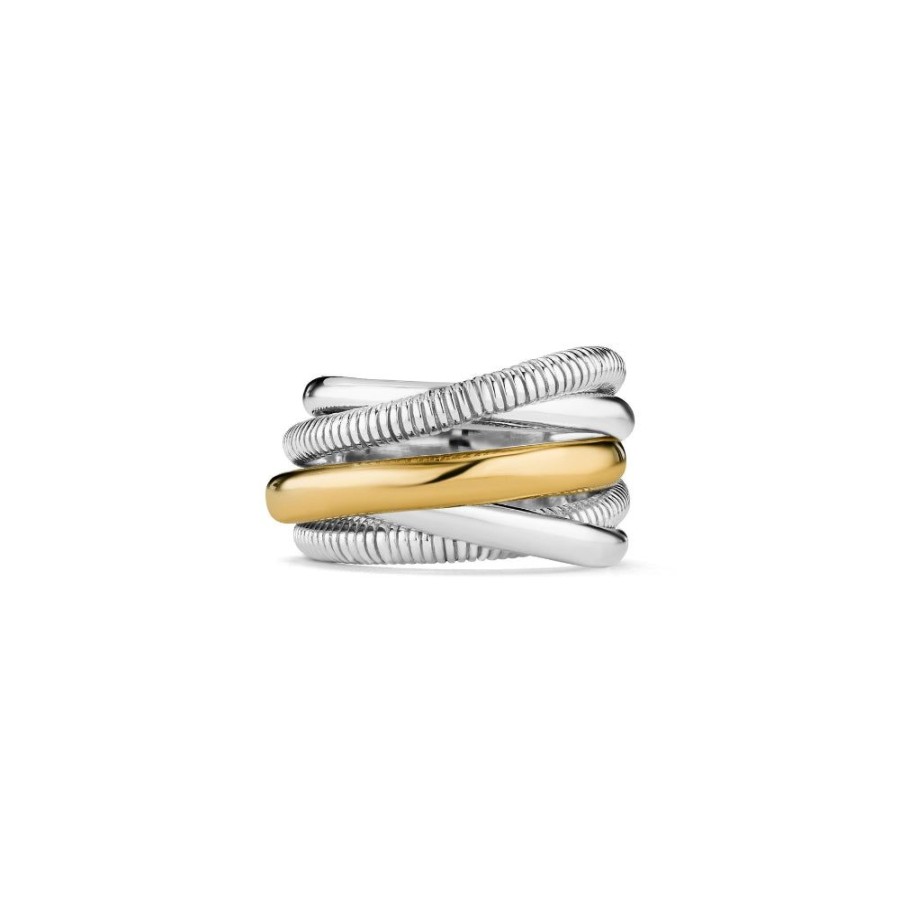 Jewelry Judith Ripka | Judith Ripka Eternity Highway Five Band Ring With 18K Gold