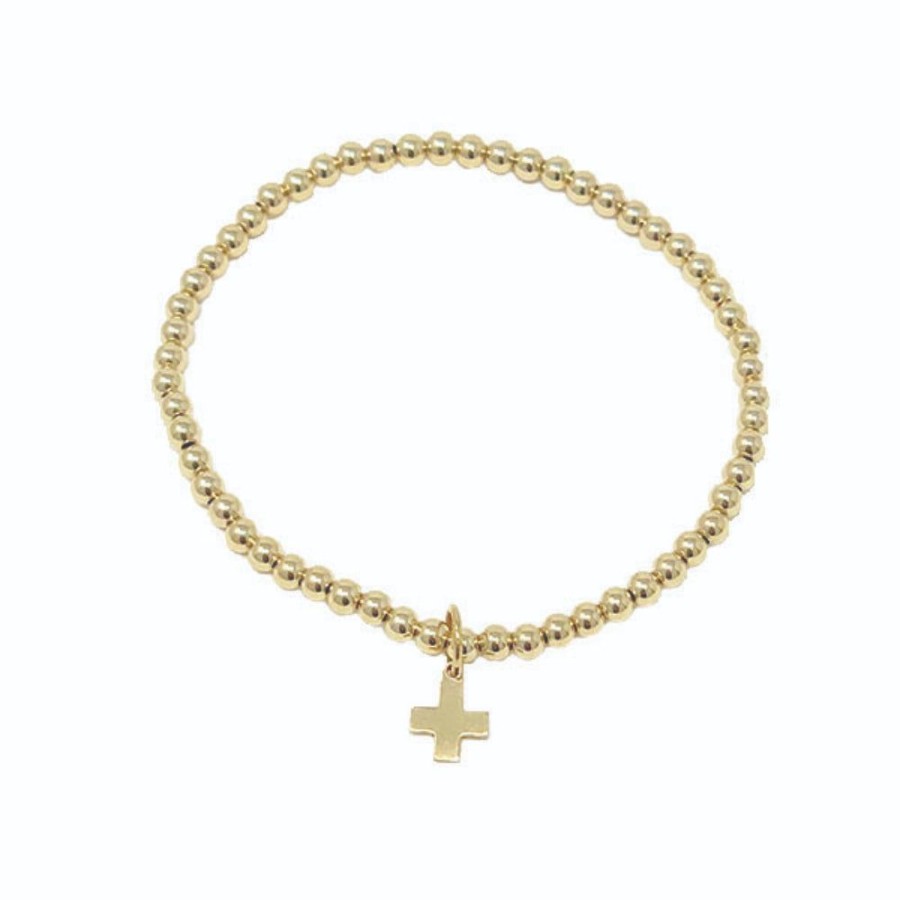 Jewelry enewton | Enewton Egirl 3Mm Beaded Bracelet With Signature Cross Charm