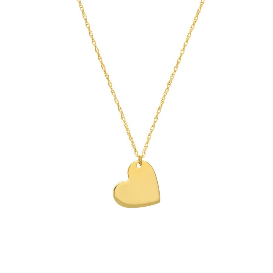 Jewelry Smyth Jewelers | 14K Slanted Heart Pendant Necklace 18"