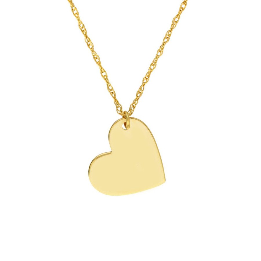 Jewelry Smyth Jewelers | 14K Slanted Heart Pendant Necklace 18"