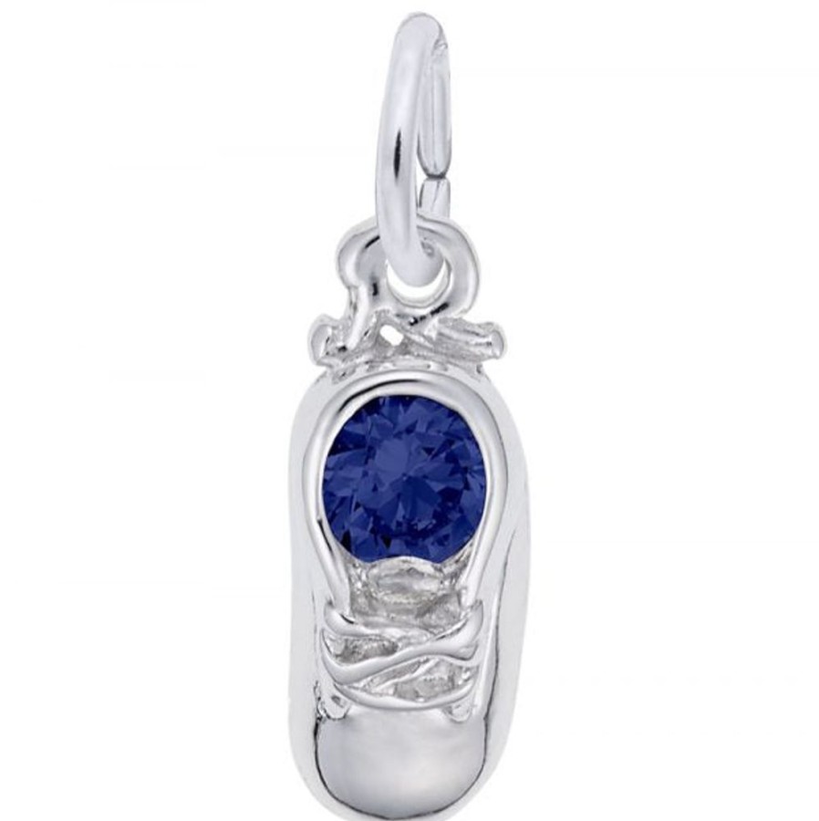 Jewelry Rembrandt | Sterling Silver Birthstone Baby Shoe Charm