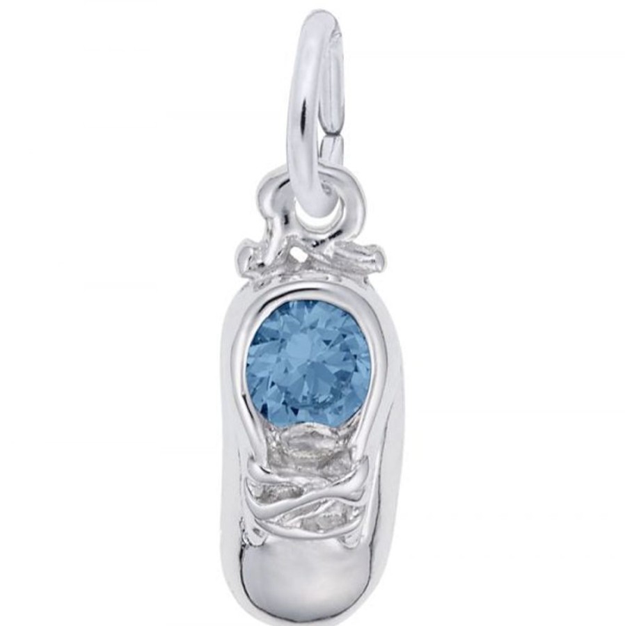 Jewelry Rembrandt | Sterling Silver Birthstone Baby Shoe Charm