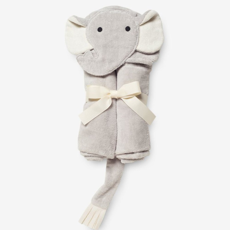 Gifts Elegant Baby | Elegant Baby Bath Wrap Gray Elephant