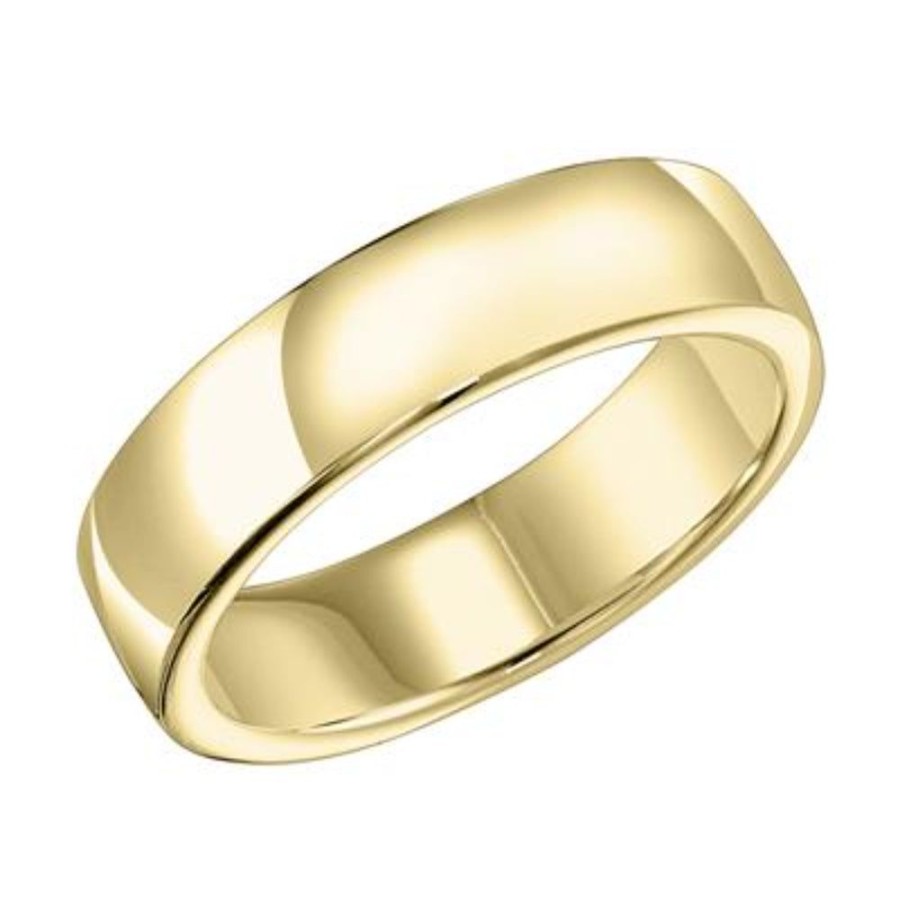 Jewelry Frederick Goldman | Frederick Goldman Gents 14K Low Dome Roll Edge Wedding Band