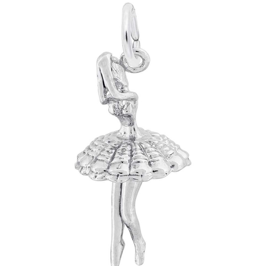 Jewelry Rembrandt | Sterling Silver Pointed Toes Ballet Dancer Charm