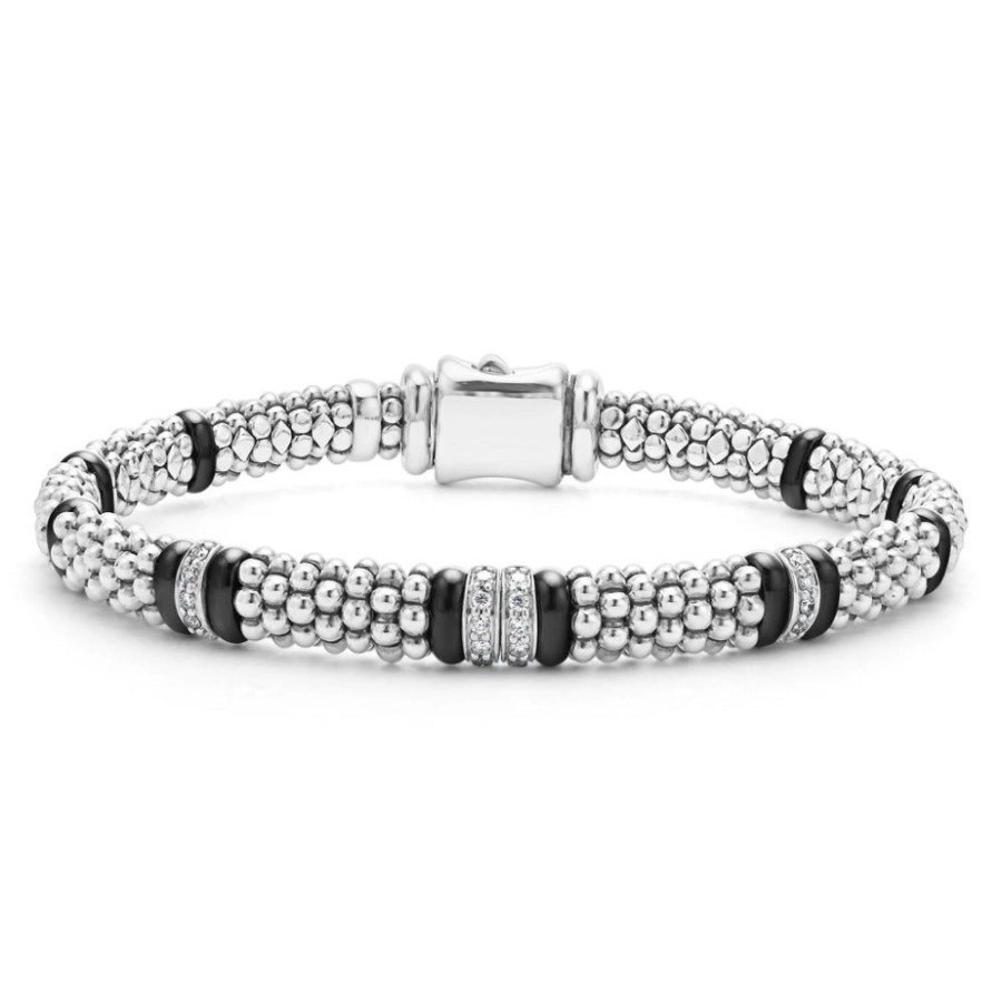 Jewelry Lagos | Lagos Four Station Diamond Caviar Bracelet