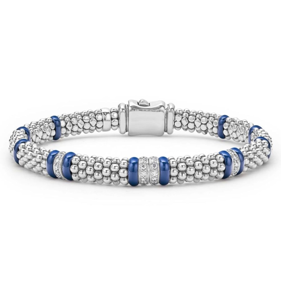 Jewelry Lagos | Lagos Four Station Diamond Caviar Bracelet