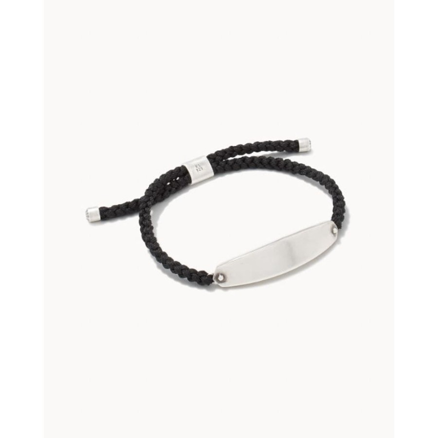 Gifts Kendra Scott | Scott Bros. Robert Oxidized Sterling Silver Corded Bracelet In Black