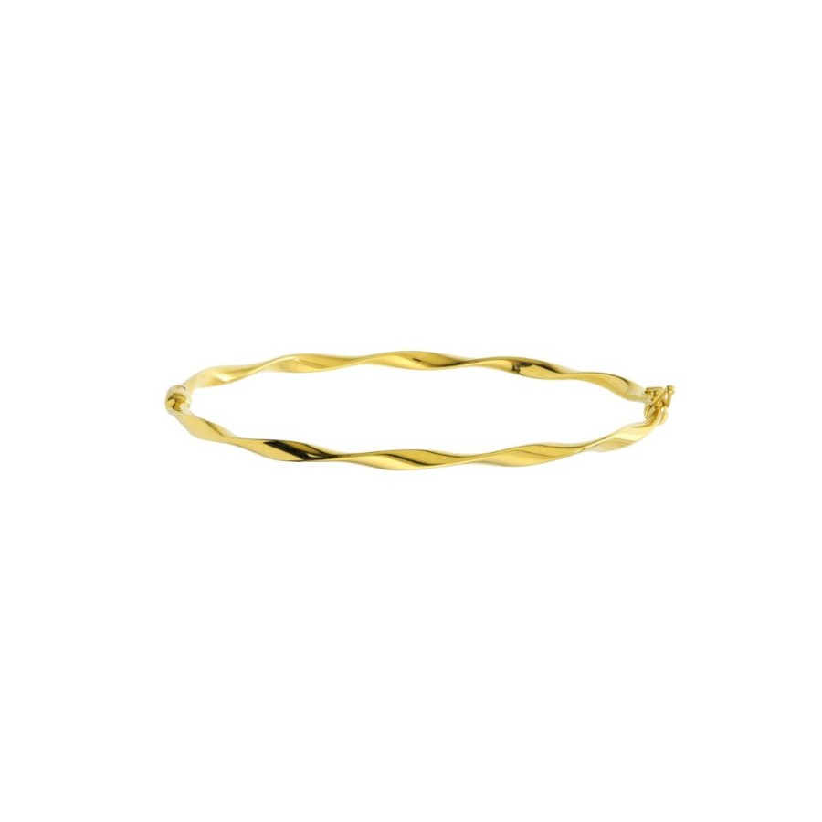 Jewelry Smyth Jewelers | 14K Yellow Gold Wavy Bangle Bracelet