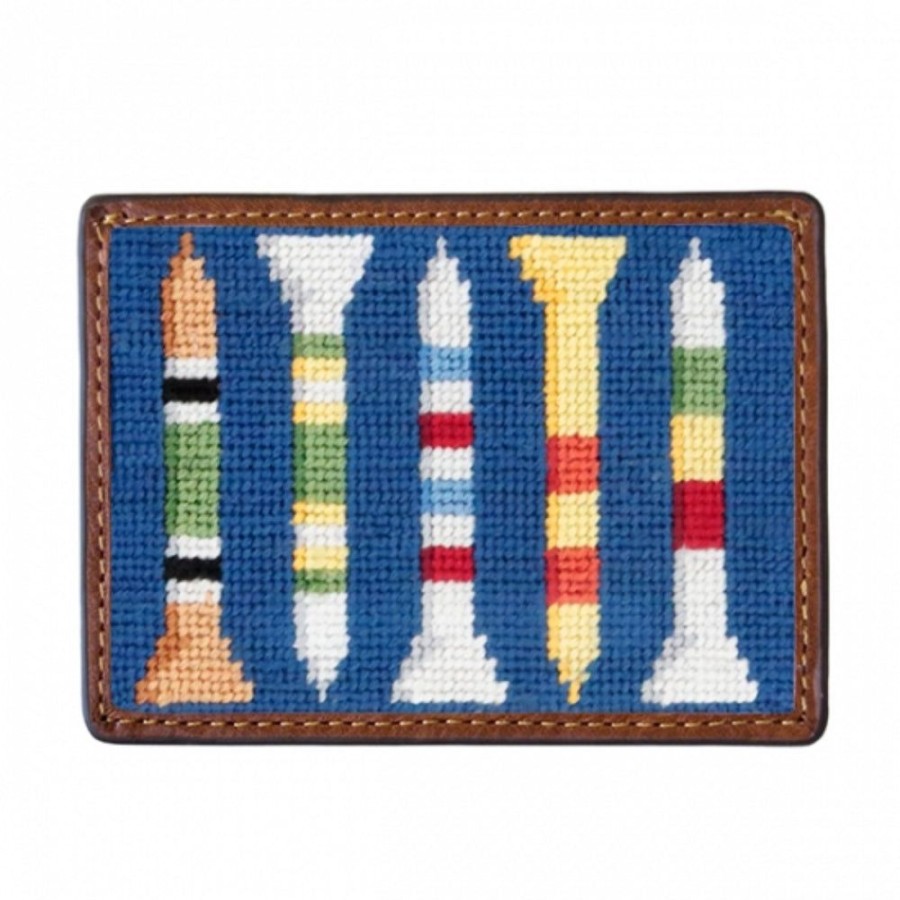 Gifts Smathers u0026 Branson | Smathers & Branson Golf Tees Needlepoint Credit Card Wallet