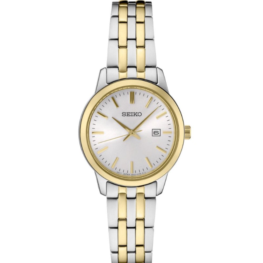 Timepieces Seiko | Seiko Essentials 30Mm Two-Tone White Dial/Steel