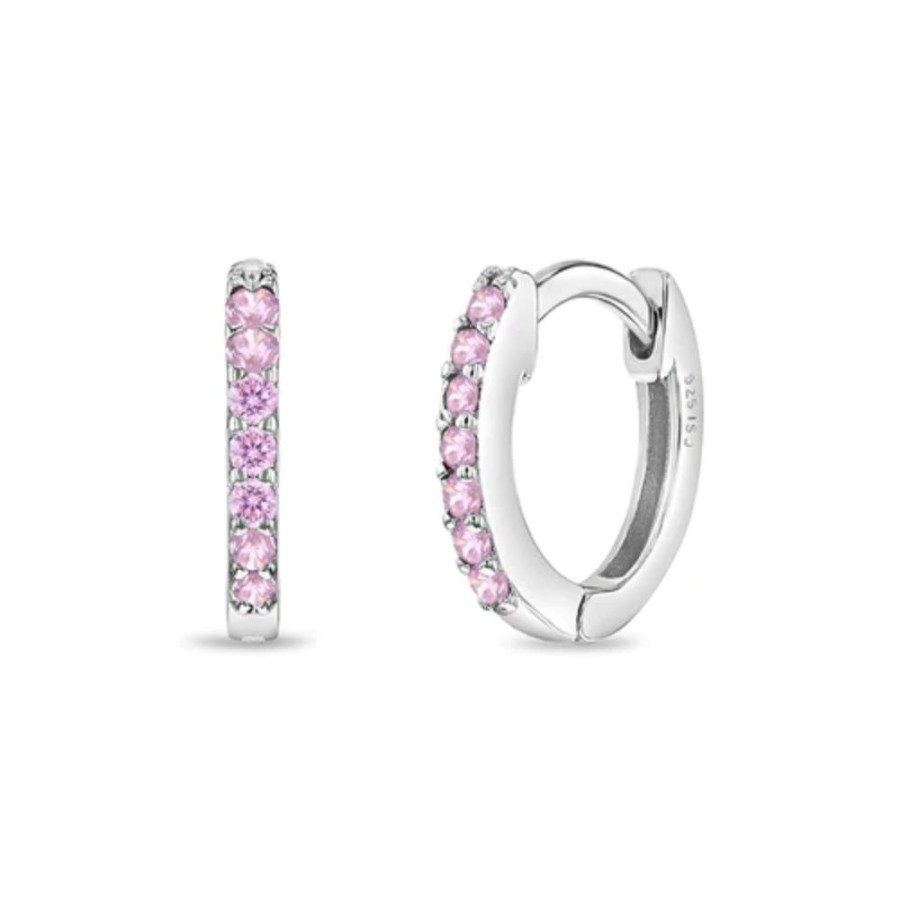 Jewelry Smyth Jewelers | Children'S Multi Cz Hoop Earrings