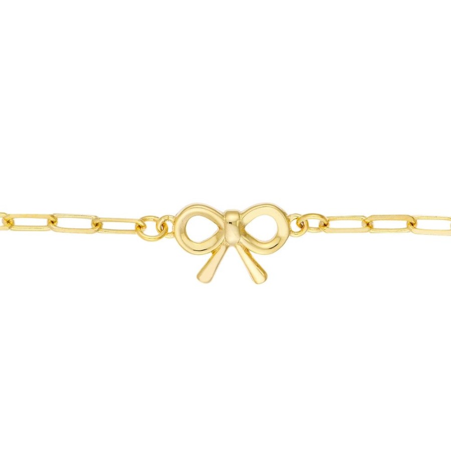 Jewelry Smyth Jewelers | 14K Child'S Bow & Heart Bracelet 6"