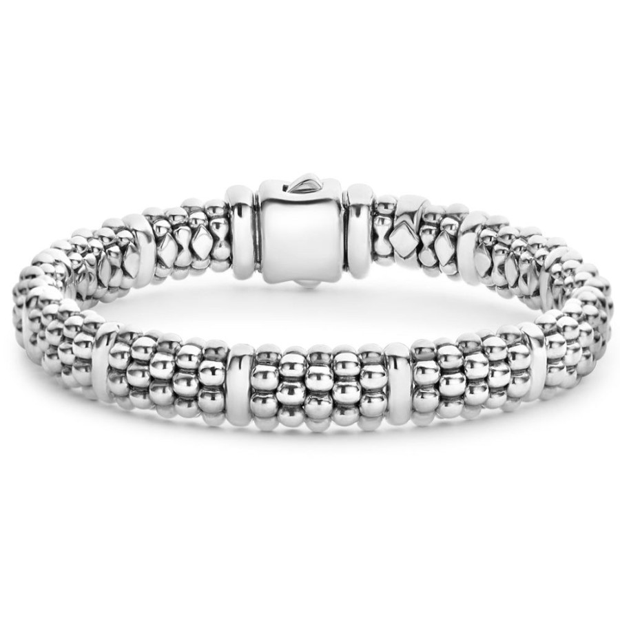 Jewelry Lagos | Lagos Signature Silver Station Caviar Bracelet