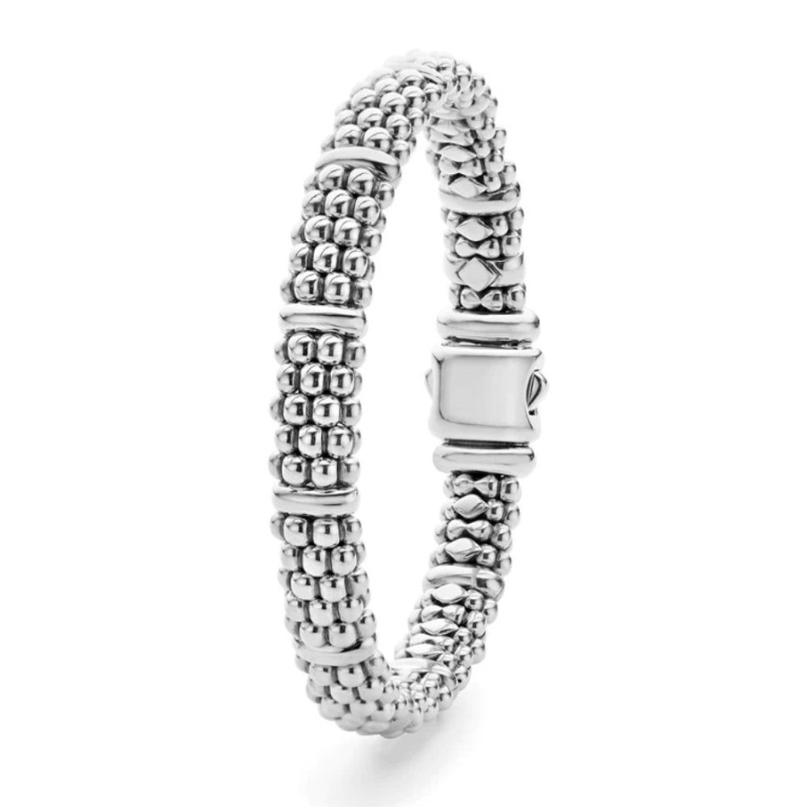 Jewelry Lagos | Lagos Signature Silver Station Caviar Bracelet