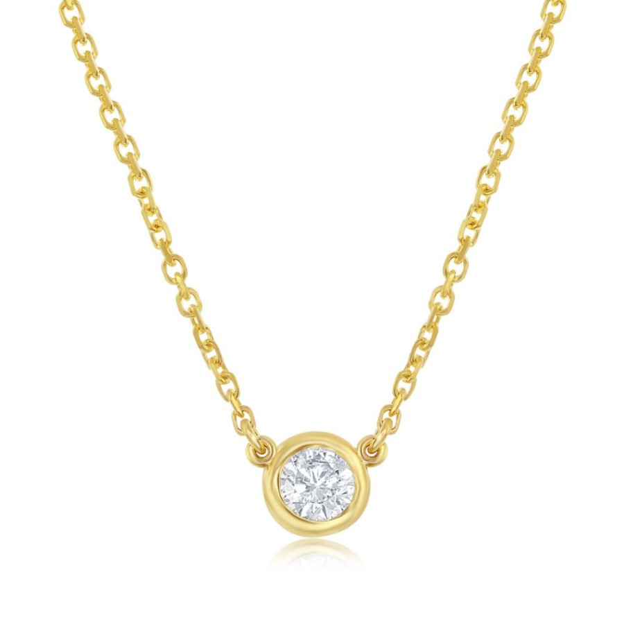 Jewelry Smyth Jewelers | Yellow Gold Bezel Set Diamond Necklace- .15Ct