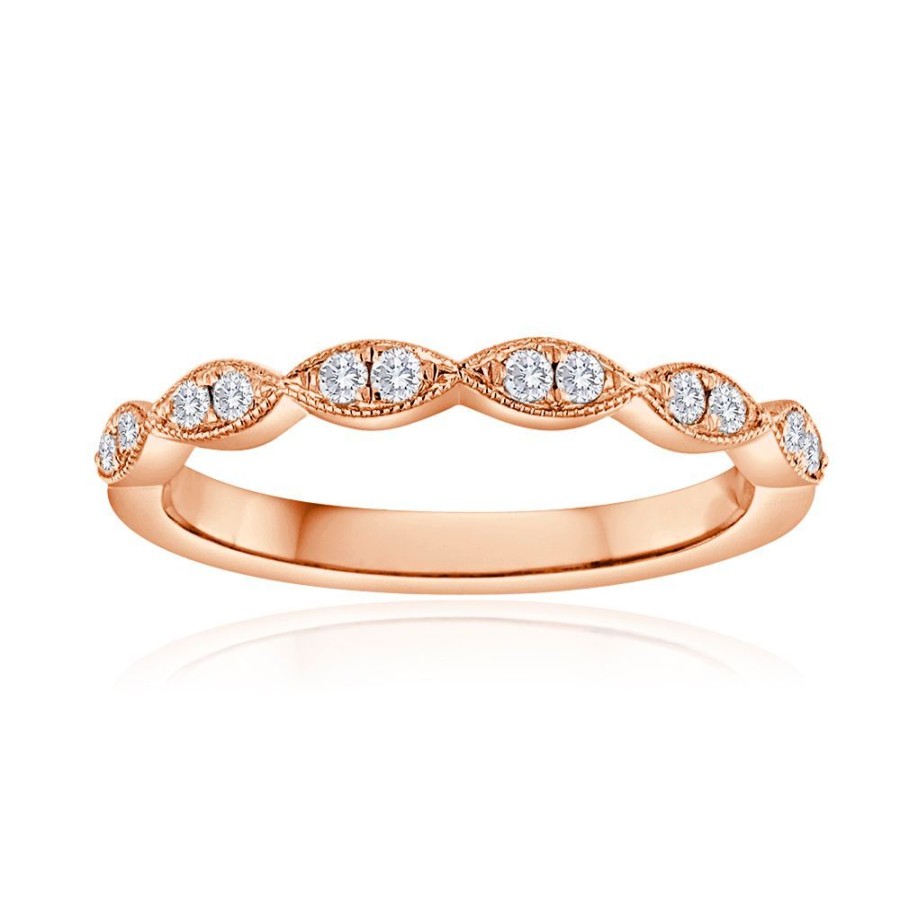 Jewelry Smyth Jewelers | 14K Rose Gold Navette Diamond Ring