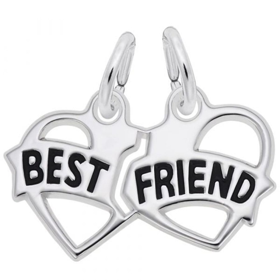 Jewelry Rembrandt | Sterling Silver Best Friends Split Charm