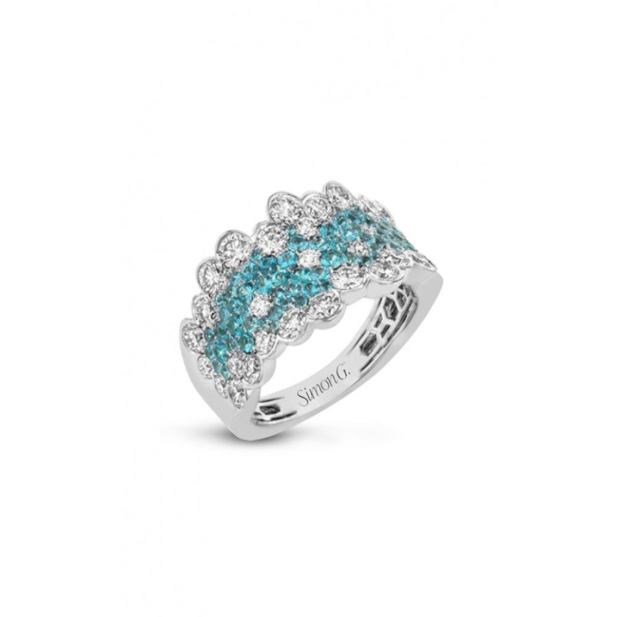 Jewelry Simon G | Simon G. 18K Diamond & Paraiba Tourmaline Ring