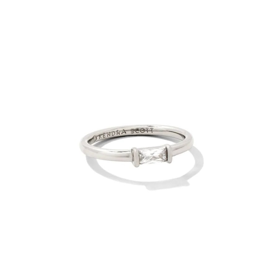 Jewelry Kendra Scott | Kendra Scott Juliette Band Ring In White Crystal