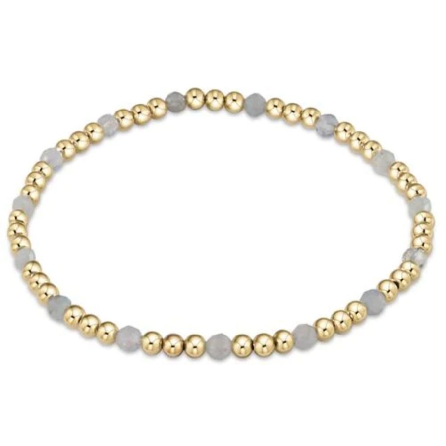 Jewelry enewton | Enewton Egirl Gold Sincerity Pattern 3Mm Bead Bracelet