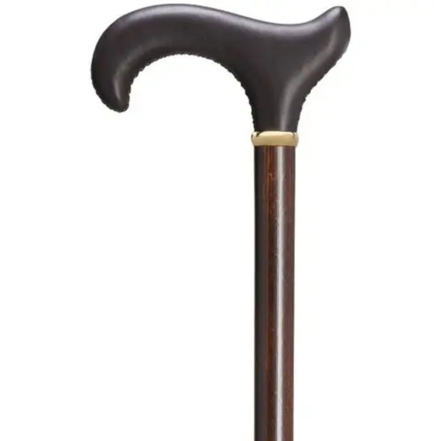 Gifts Harvy Canes | Hand Stitched Genuine Leather Derby Handle Cane