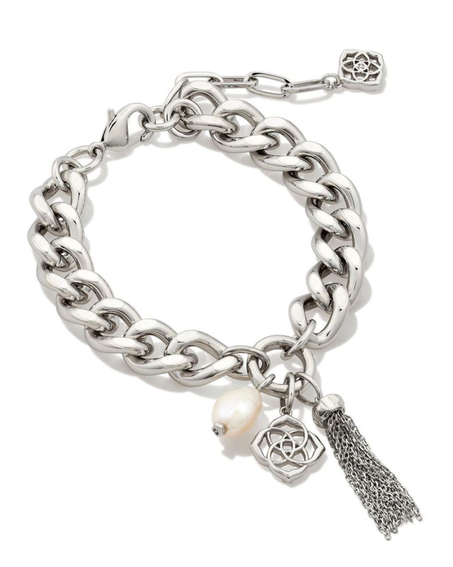 Jewelry Kendra Scott | Kendra Scott Everleigh Chain Bracelet White Pearl