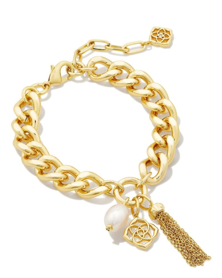 Jewelry Kendra Scott | Kendra Scott Everleigh Chain Bracelet White Pearl