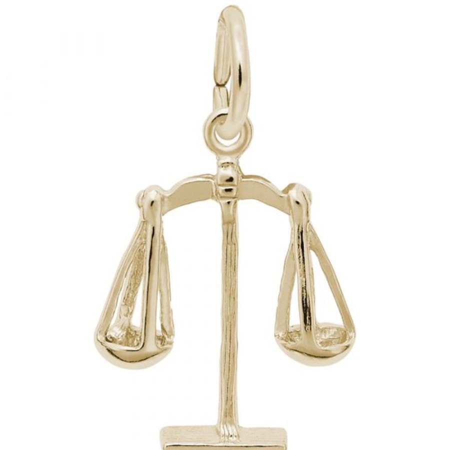 Jewelry Rembrandt | 14K Yellow Gold Scale Of Justice Charm