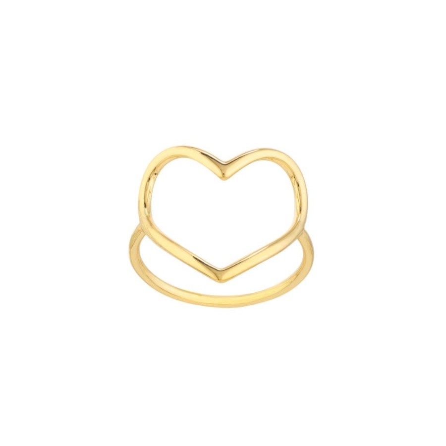 Jewelry Smyth Jewelers | 14K Yellow Gold Open Heart Ring