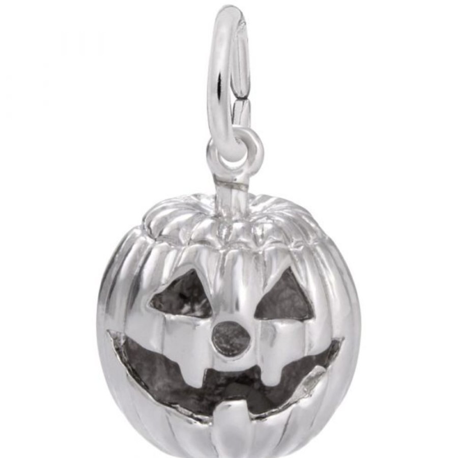 Jewelry Rembrandt | Sterling Silver Jack-O-Latern Charm