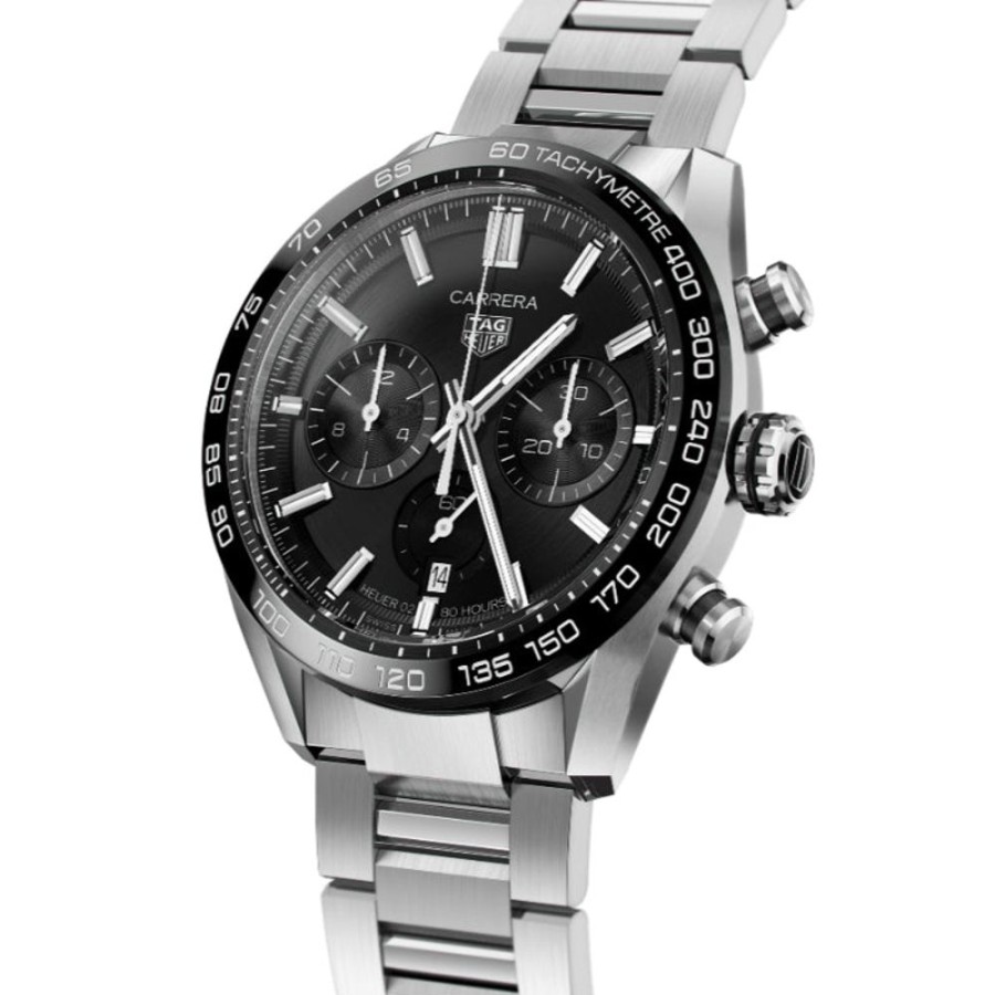 Gifts TAG Heuer | Tag Heuer Carrera 44Mm Automatic Chronograph - Black/Steel