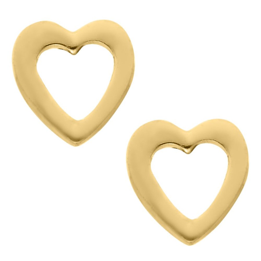 Jewelry Smyth Jewelers | Children'S 14K Gold Heart Earrings