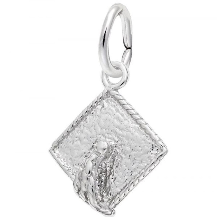 Jewelry Rembrandt | Sterling Silver Graduation Cap Charm