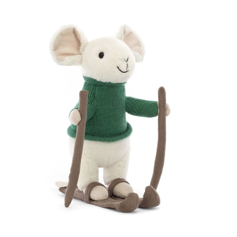 Gifts Jellycat | Jellycat Merry Mouse Skiing