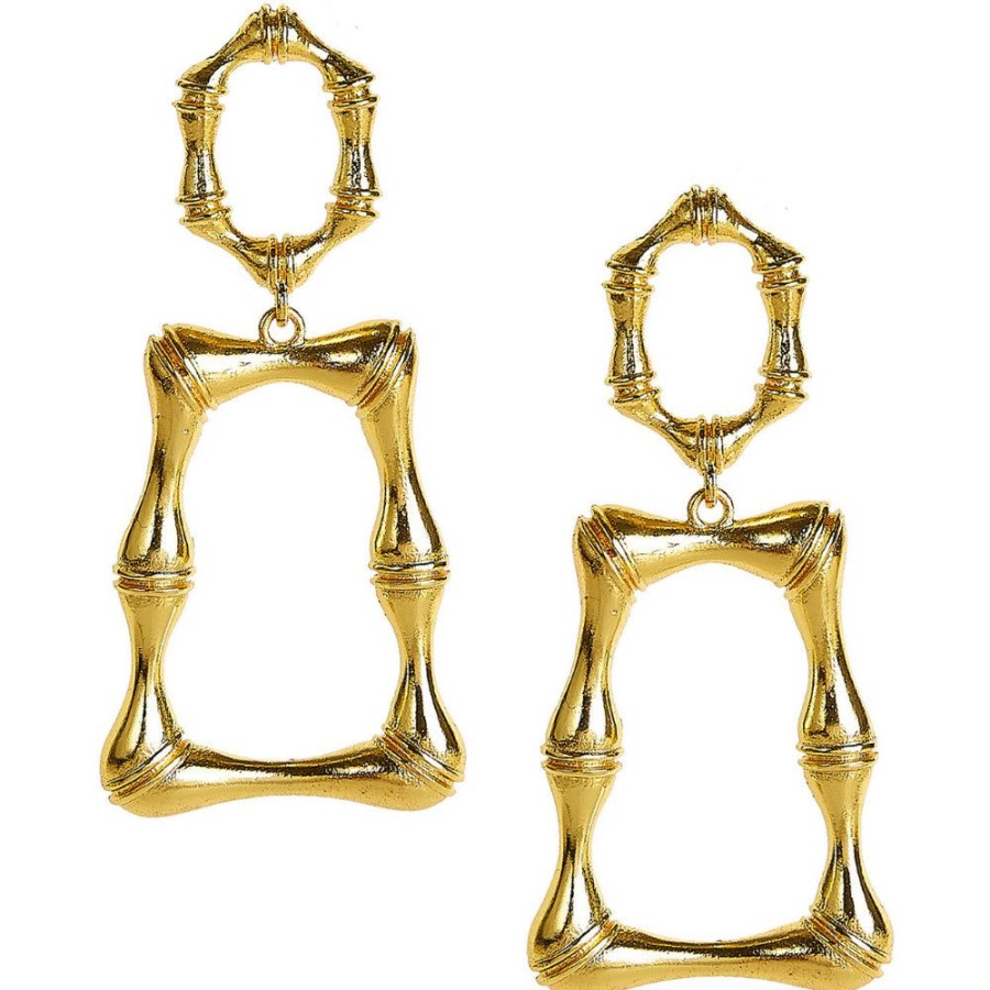 Jewelry Lisi Lerch | Lisi Lerch Jordan Gold Statement Bamboo Earrings